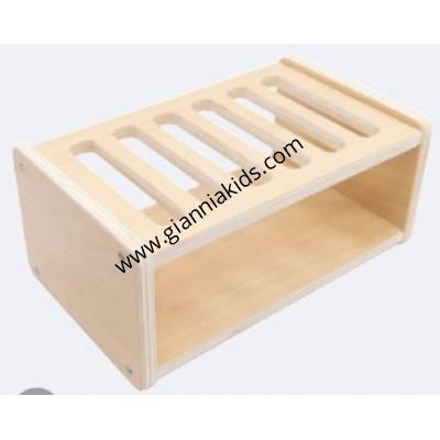 Magnifying mirror storage rack