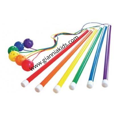 Swinging stick bouncing ball