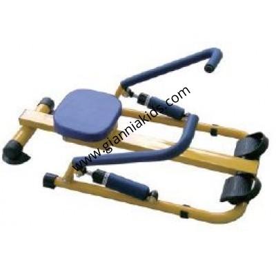Double track rowing machine