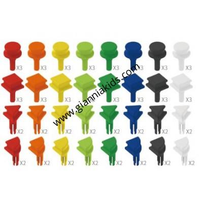 80 piece set of 8-color mixed geometric blocks