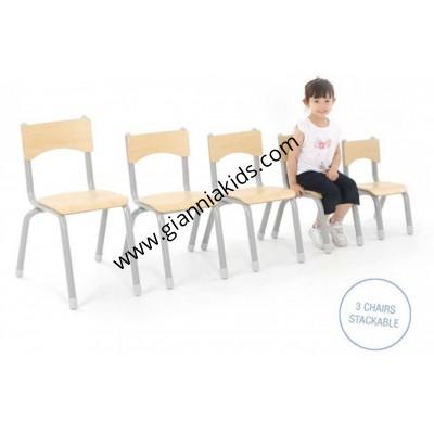 Stackable wooden chair