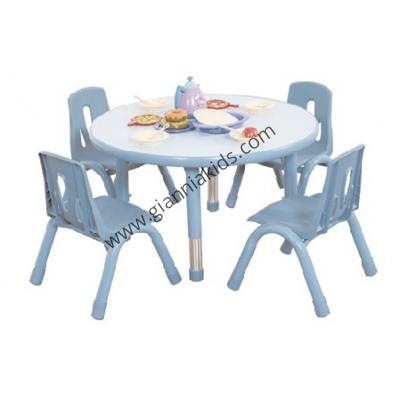 Round wooden table