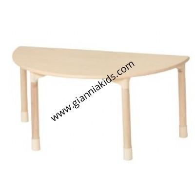 Solid wood semi round table