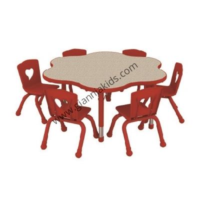 Plum shaped wooden table