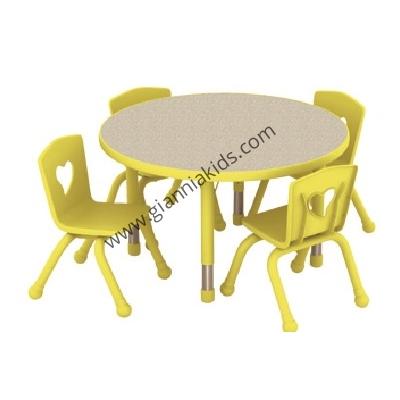 Round wooden table