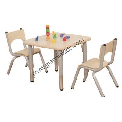 Square wooden table