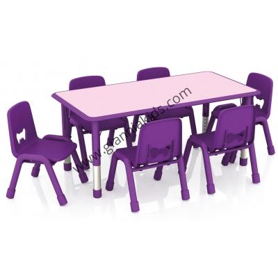 Rectangular wooden table