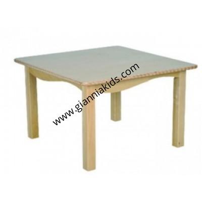 Square wooden table