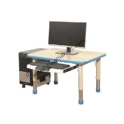 Rectangular computer desk