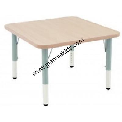 Square wooden table