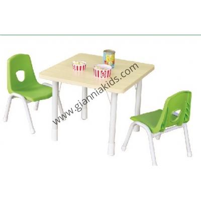 Square wooden table