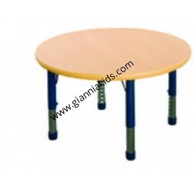 Round wooden table