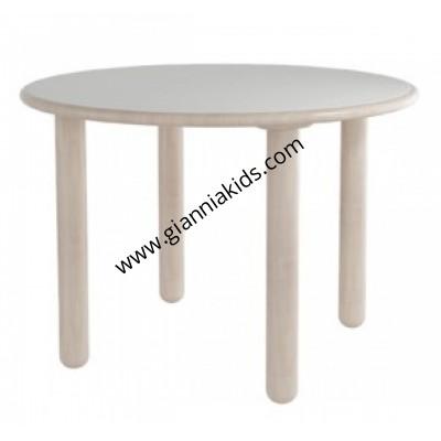 Round wooden table