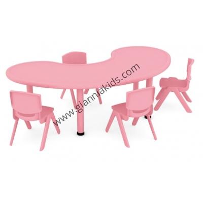 Classic Half Moon shaped Plastic Table
