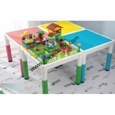 Square block table