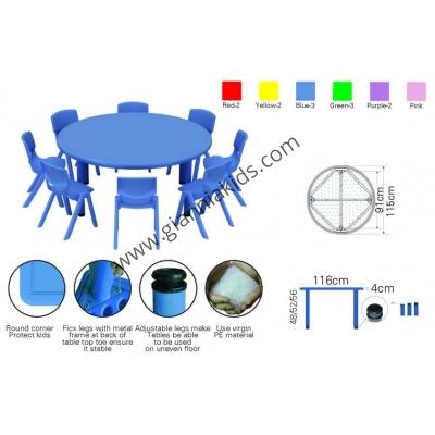Classic circular rubber table