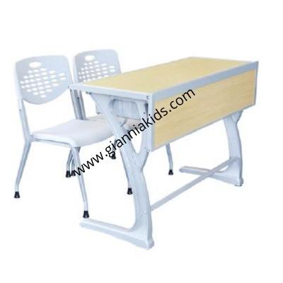 Aluminum alloy double desk and chair