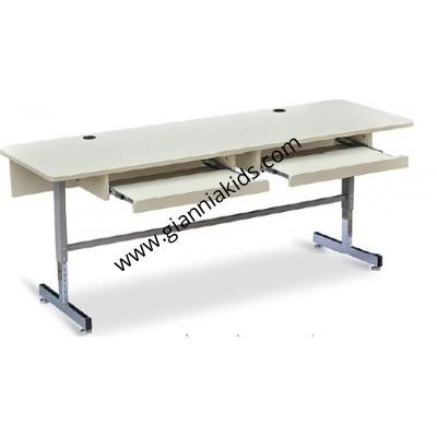 Double computer desk