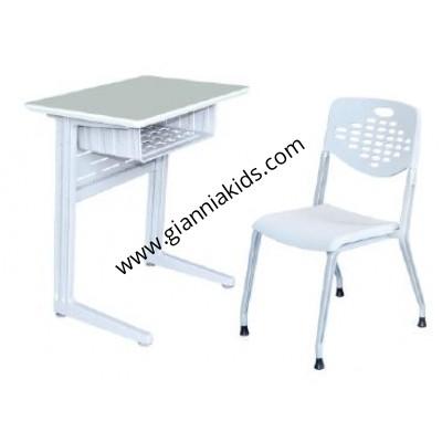 Aluminum alloy single desk and chair