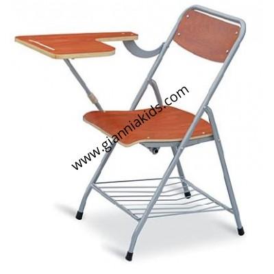 Folding chair with writing board