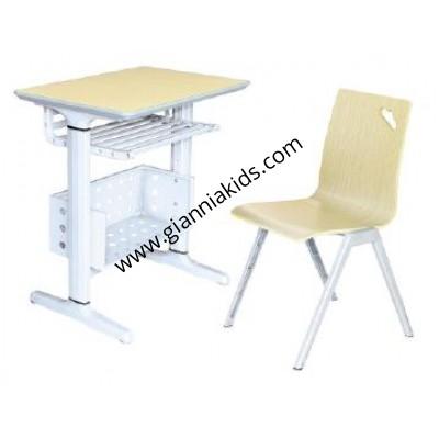 Aluminum alloy single desk and chair