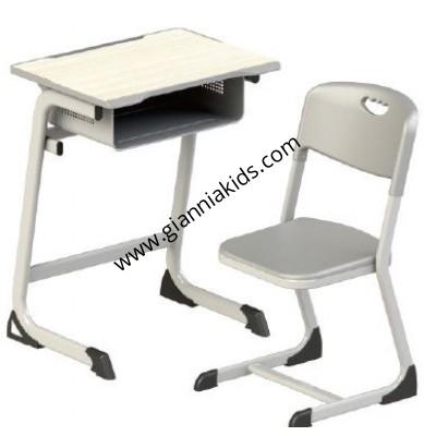 Hand cranked lifting plastic desks and chairs