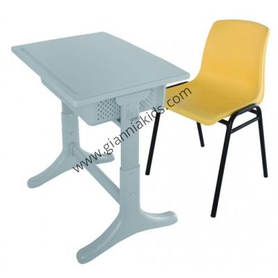 Student desks and chairs