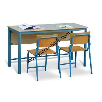 Student desks and chairs
