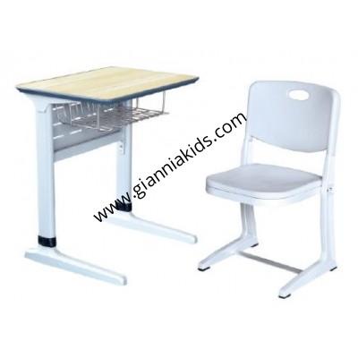 Aluminum alloy single desk and chair