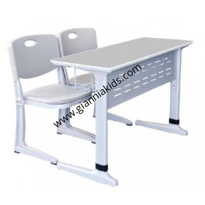 Aluminum alloy double desk and chair
