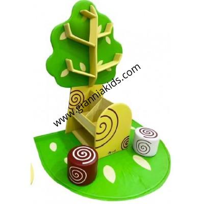 Stereoscopic Tree Library Rack Cabinet Set