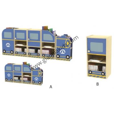 Cartoon book cart