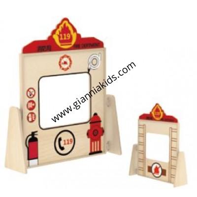 Stereoscopic Play Wall Panel - Fire Department