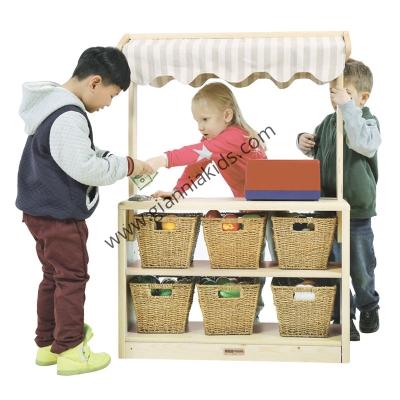 Solid wood vending table