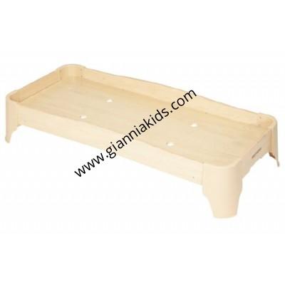 Stacked children‘s bed outside