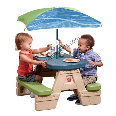 Four person picnic game table