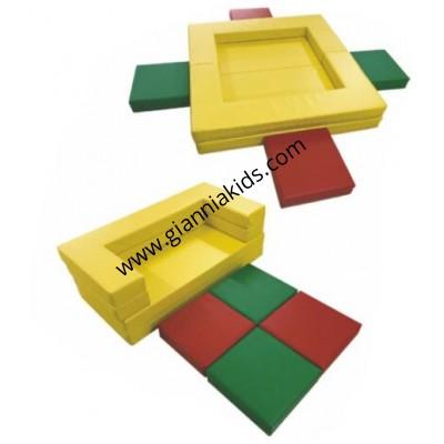 Multi functional four piece puzzle pad