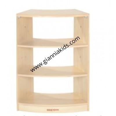 Three layer corner cabinet