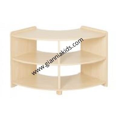 Two layer 90 degree curved cabinet