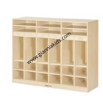 6-compartment storage cabinet