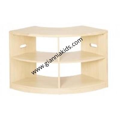 Two layer 90 degree curved cabinet