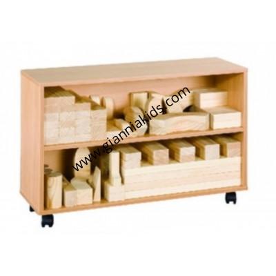 Double layered storage cabinet