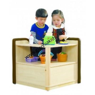 Soft padded corner cabinet