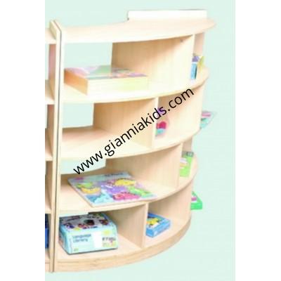 Fan shaped hollow 10 grid cabinet