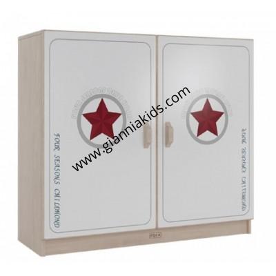 Solid wood storage cabinet