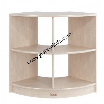 Double layered curved storage cabinet